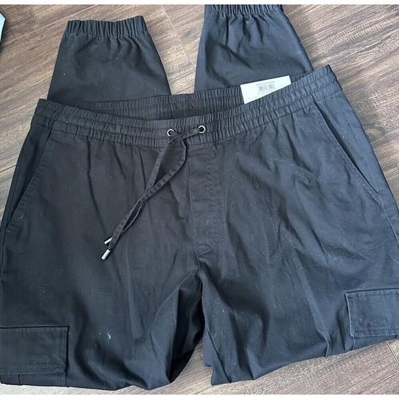 I.N.C. International Concepts Men's Cargo Pants James Twill Stretch Deep Black L - Picture 4 of 8